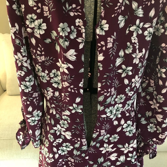 NWT PURPLE FLORAL PRINT DRESS - Picture 5 of 8